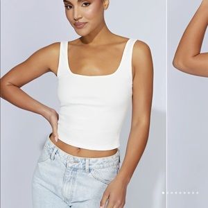 Meshki Square Neck Ribbed Tank